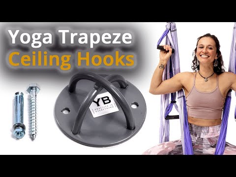 Yoga trapeze ceiling hooks instructional video