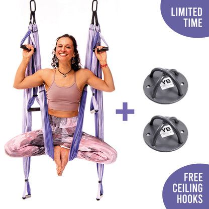 Kit de hamaca de yoga para Columpio de yoga aéreo para ejercicio antigravedad Co Kit de hamaca de yoga para Columpio de yoga aéreo para ejercicio antigravedad Co