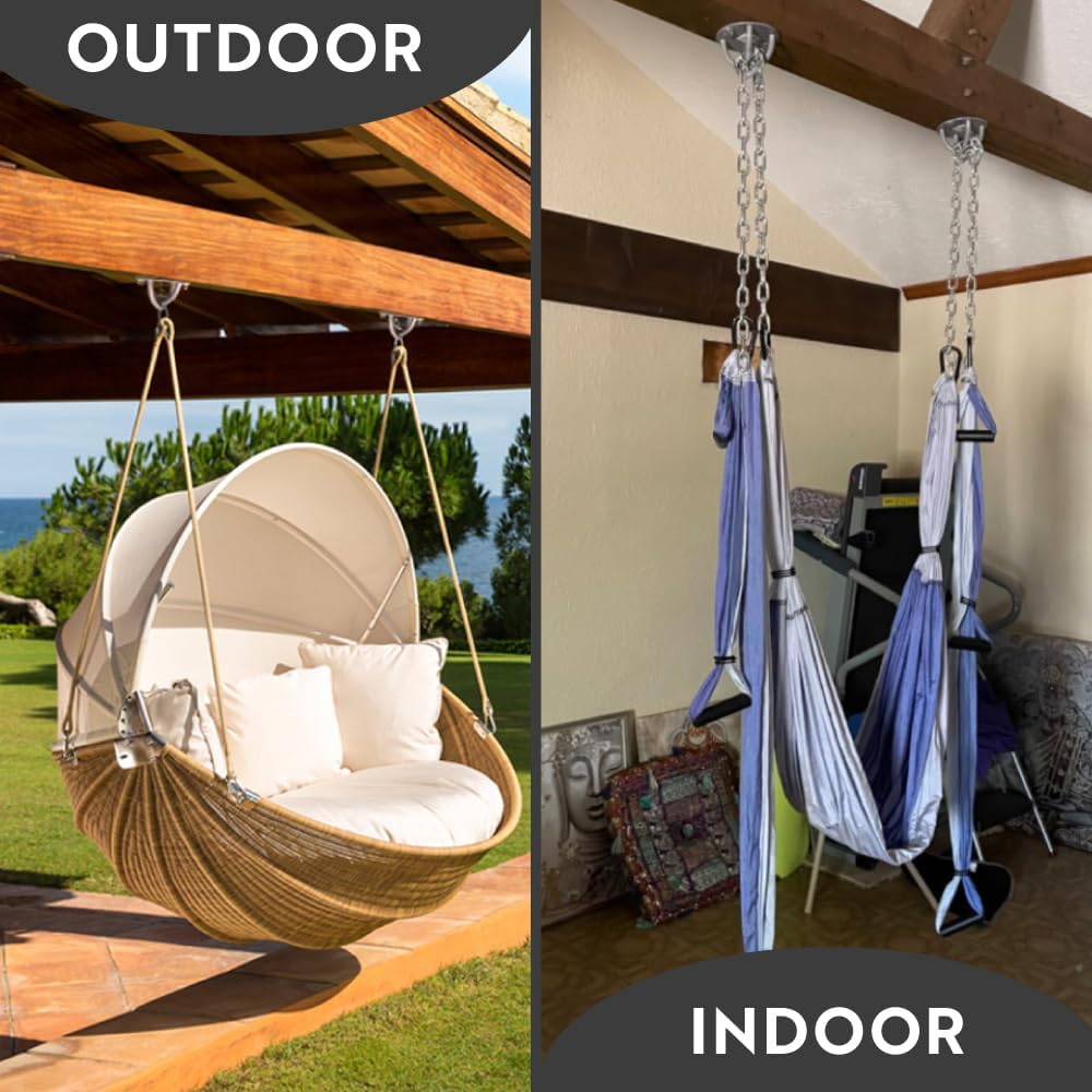 Ceiling hooks used indoors and outdoors